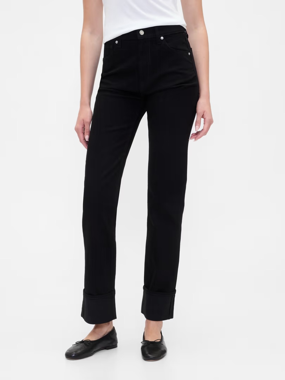 Gap 90’s Straight High Rise Jeans in Black Sz 29